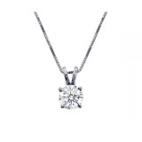 0.70CT Round Diamond Solitaire Pendant